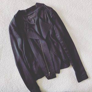 BCBGMaxAzria Asymmetric Zip Jacket, Black, XS